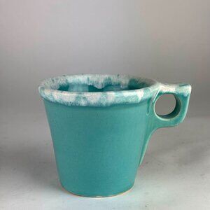 Vintage Hull USA Crestone Turquoise Drip Glaze Ovenproof Mug